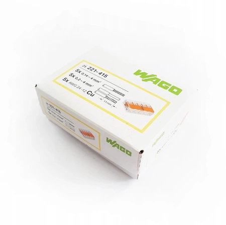 WAGO 221-415 SZYBKOZŁĄCZKI DRUT LINKA 5x4 10 SZT